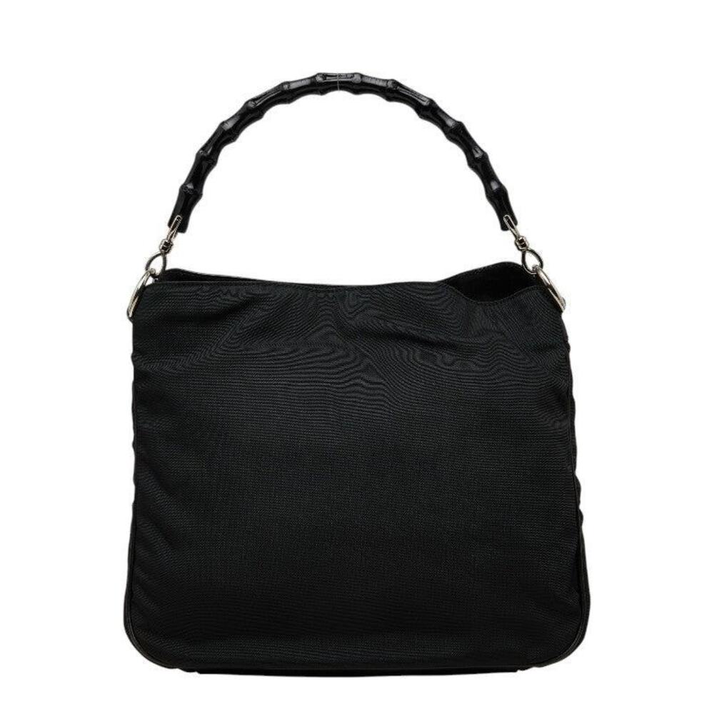 Gucci Bamboo Nylon Handbag Black